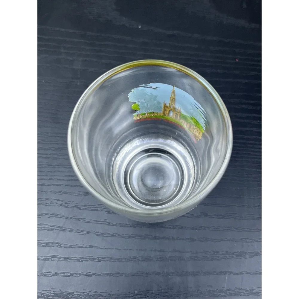 Scott Monument Edinburgh‎ Gold Rim Shot Glass Vintage Scotland Souvenir